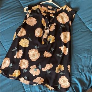 Loft tank with flower print